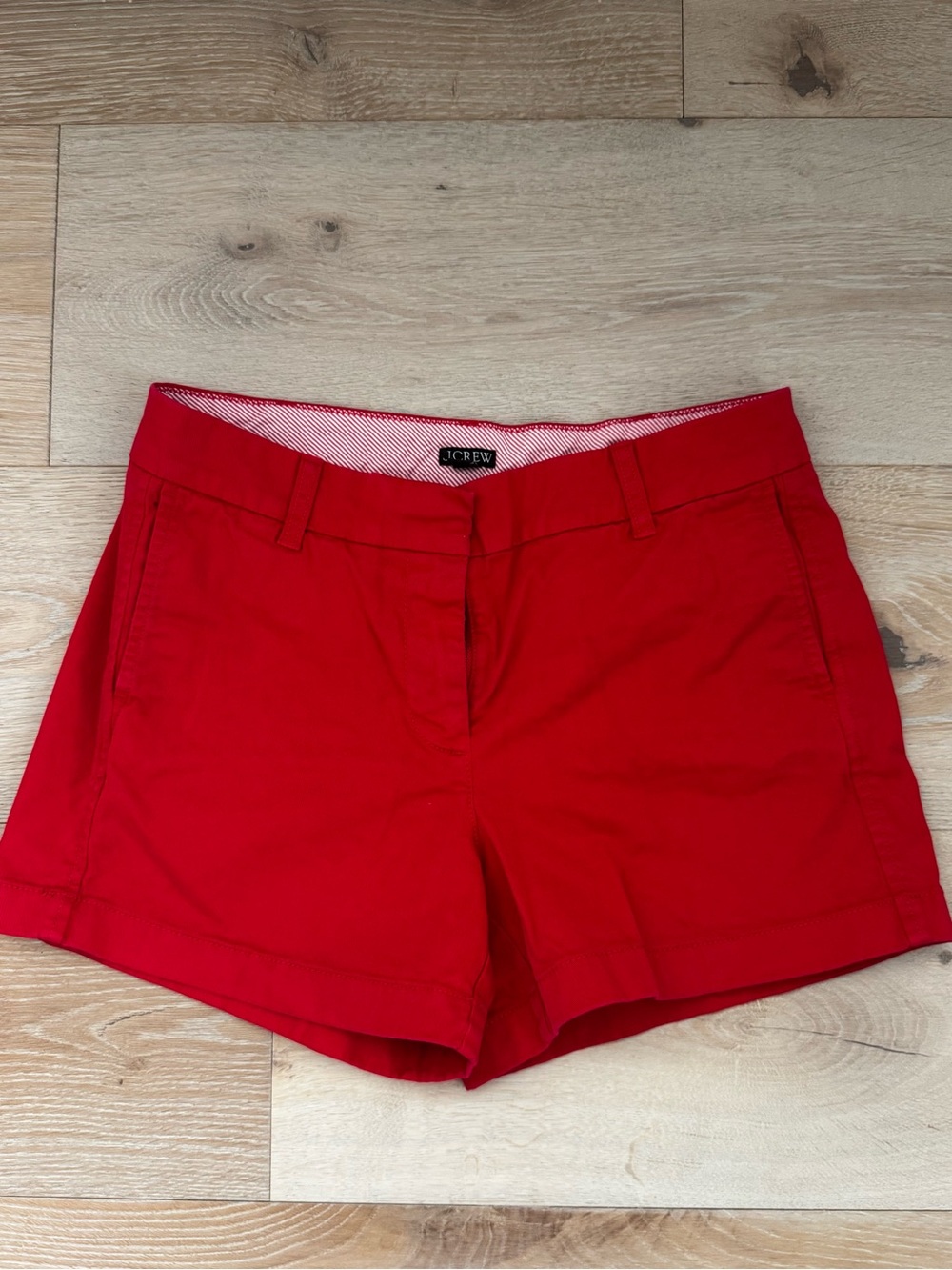 J. Crew Bright Red Chino Bermuda Shorts